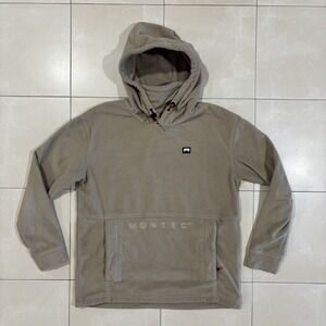 Montec Delta Hood FW21 Fleece Hoodie Beige Mens Size Small Ski Snowboard Sweater
